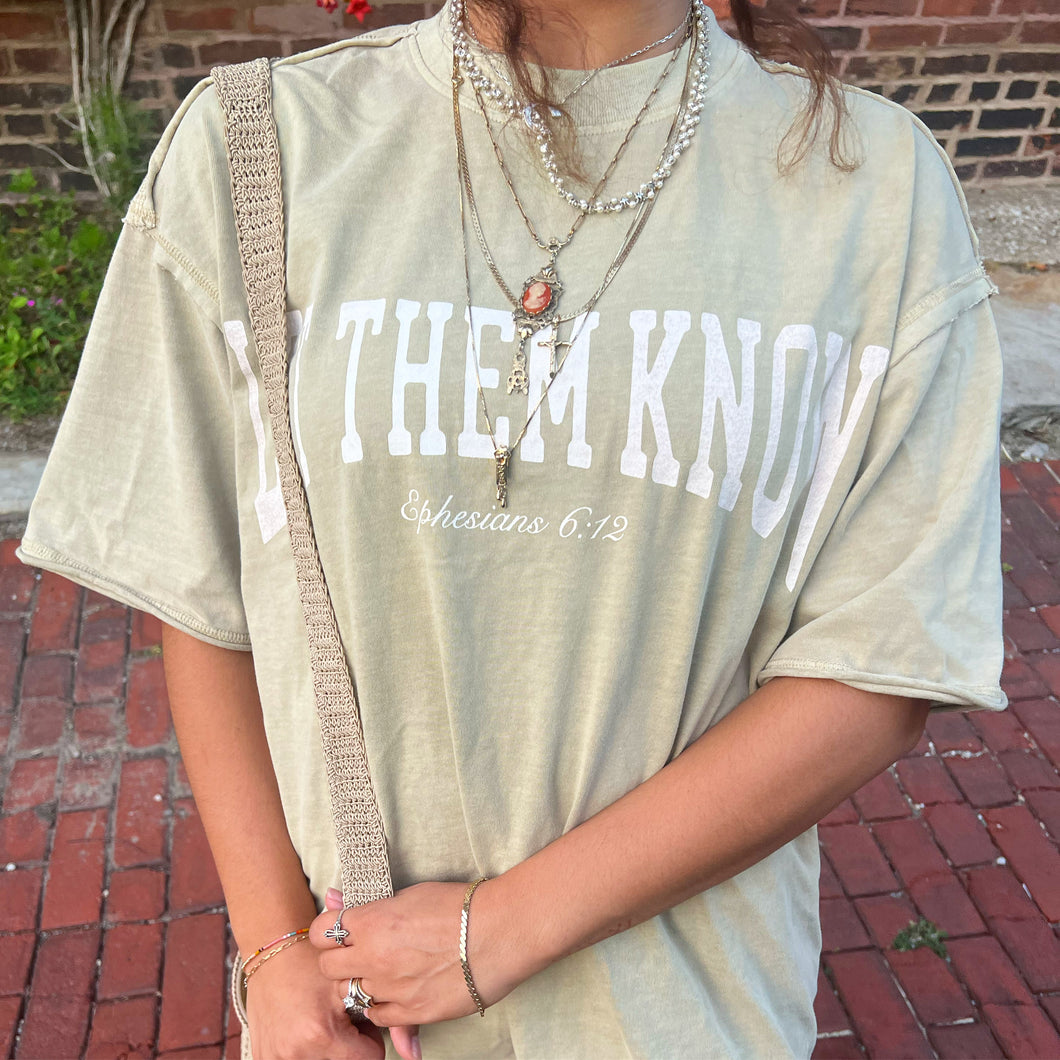 Buff Beige Ephesians 6:12 Tee