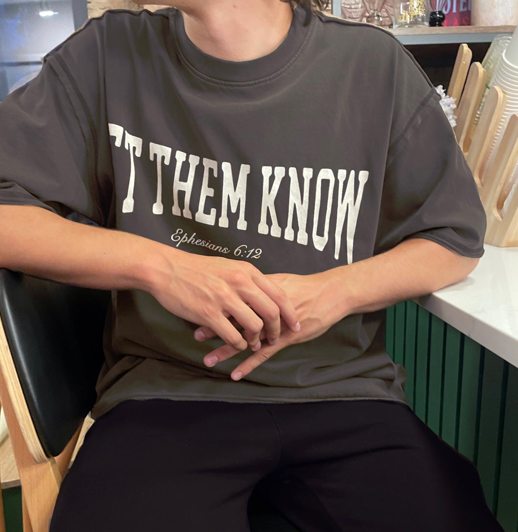 Slate Blue Ephesians 6:12 Tee